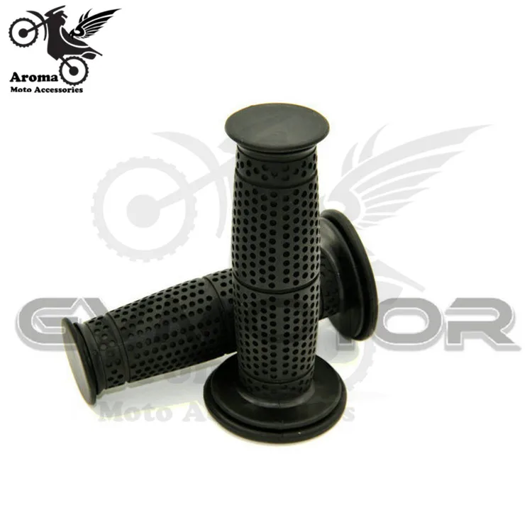black motorcycle grips motorbike grip moto handlebar rubber motocross