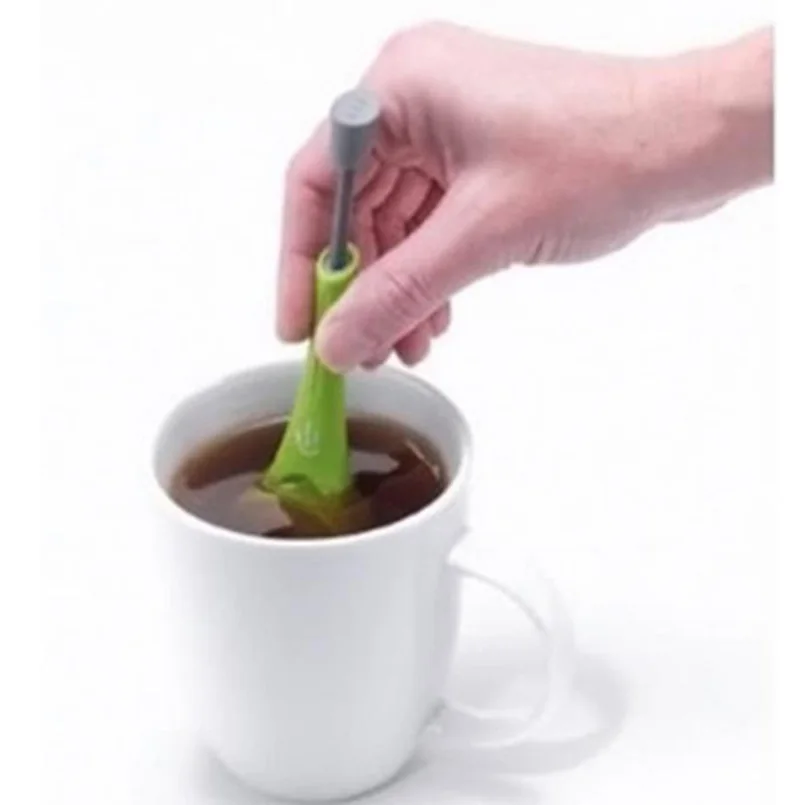 Встроенный Плунжер для заварки чая, здоровый, интенсивный вкус, многоразовый чайный пакет, крутой перемешивающий пресс, пластиковый ситечко для чая и кофе