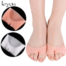 Leyou, силиконовый разделитель для пальцев ног, гелевые накладки для стопы, носки с открытыми пальцами, Полустельки, защита носка стопы, Новинка