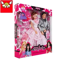 New fashion warm family toy joint dolls for barbie doll toys funny doll accessories set diy dress up for girls christmas gift