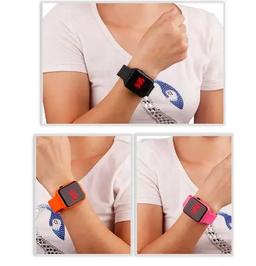 Новинка 2019 унисекс цифровые светодиодные спортивные часы с силиконовым ремешком