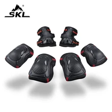 SKL 6PCS/Set Safety Guard Protective Injury Knee Pads Elbow Pads Wrist Pads Suitable for All Sports, Airsoft, Paintball, Hunting SKL 6PCS/Set Safety Guard Protective Injury Knee Pads Elbow Pads Wrist Pads Suitable for All Sports, Airsoft, Paintball, Hunting