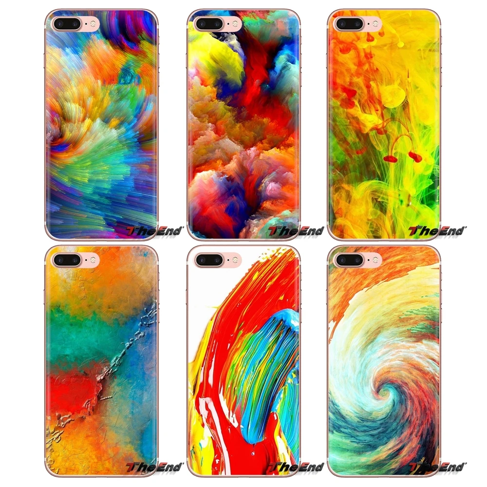 For Sony Xperia Z Z1 Z2 Z3 Z5 Compact M2 M4 M5 C4 T3 Xa Huawei Mate 7 8 Y3ii Tpu Case Cover Abstract Paint Color Hd Wallpaper Fitted Cases Aliexpress