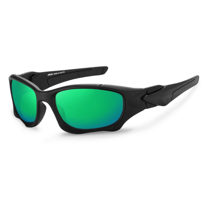 KDEAM, армейские очки, спортивные, поляризационные, солнцезащитные очки, для мужчин, изогнутая, режущая оправа, антистресс, защита объектива, солнцезащитные очки, oculos de sol - Цвет линз: C5
