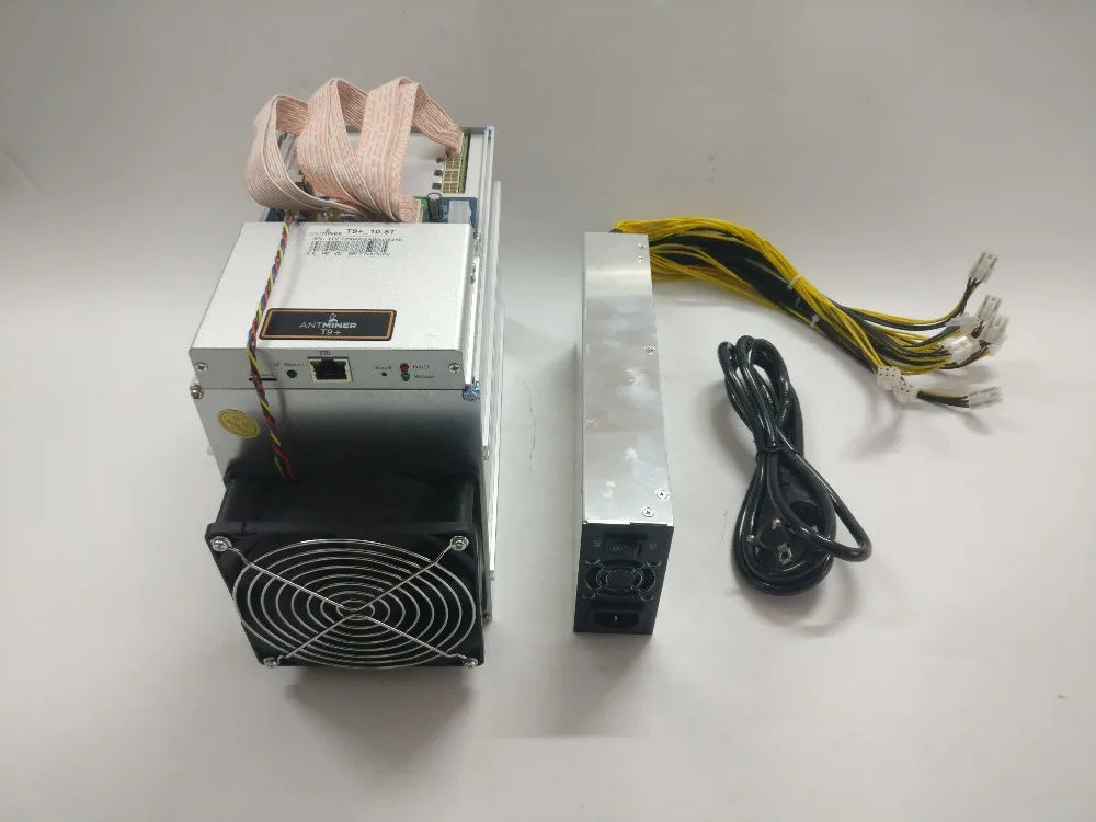 Майнер биткоинов AntMiner T9 + 10 5 T б/у с блоком питания Asic BTC BCH экономичен чем WhatsMiner M3 M10
