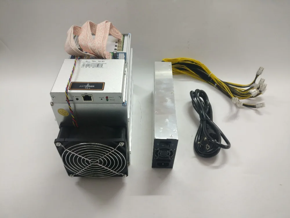 Used AntMiner T9+ 10.5T Bitcoin Miner With Power Supply Asic BTC BCH
