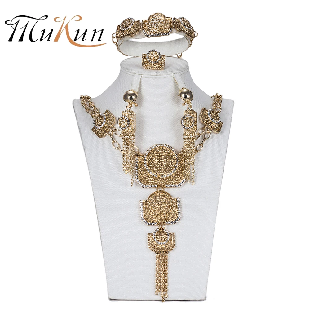 

MUKUN indian jewelry women jewelry set Necklace Pendant earings fashion jewelry african beads jewelry set Wholesale Accessories