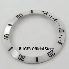 Высокое качество 38 мм белый керамический Безель Черный светящиеся знаки часы Dot рамкой, пригодный для 40 мм корпуса часов SUB Для мужчин смотреть BB36