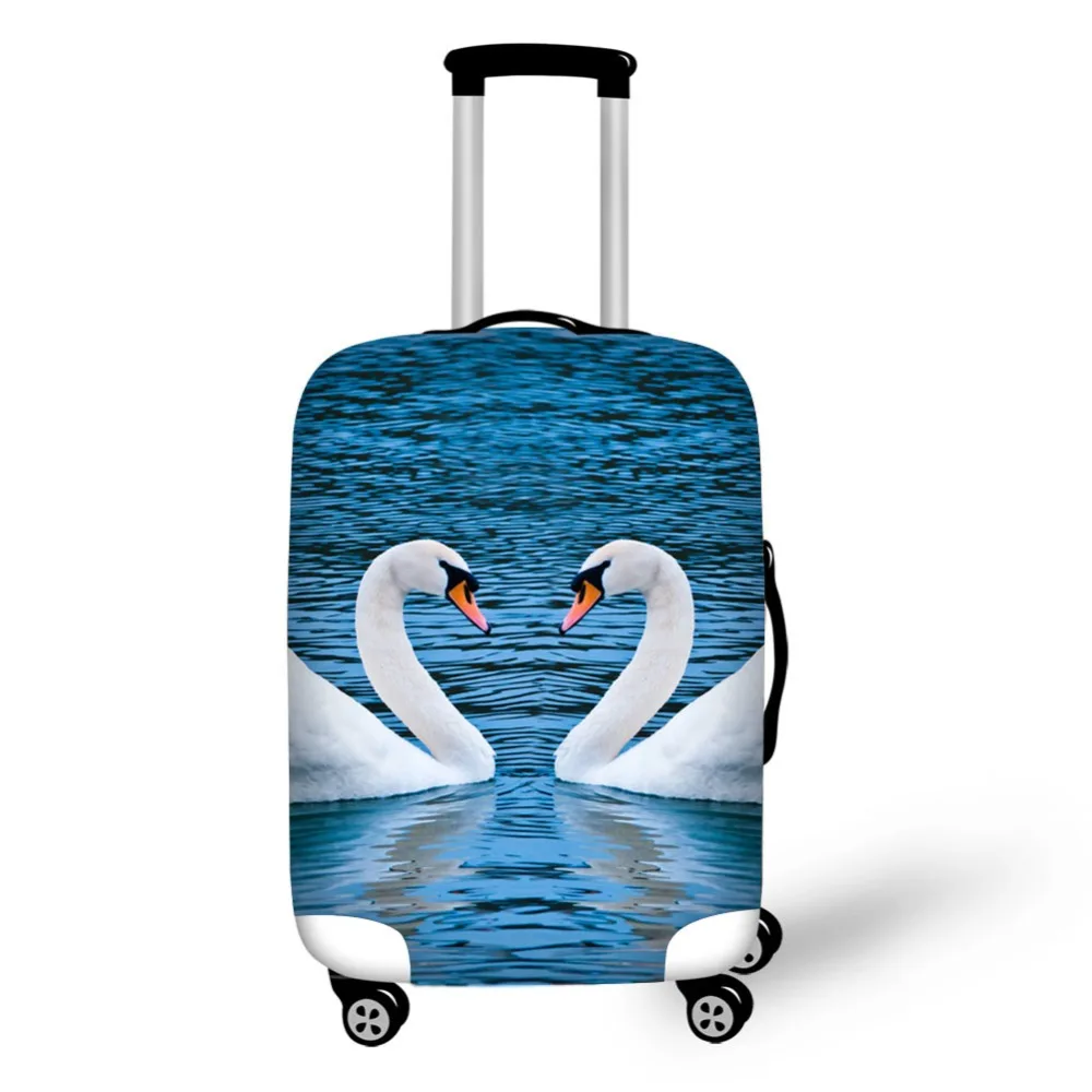 White Swan Print Travel Accessories Suitcase Protective Covers 18-32 Inch Elastic Luggage Dust Cover Case Stretchable Protector White Swan Print Travel Accessories Suitcase Protective Covers 18-32 Inch Elastic Luggage Dust Cover Case Stretchable Protector