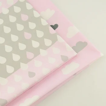 

Telas Materials Tissues Home Textile Patchwork Fabric Square Bundle 100% Cotton Fabric Raindrop and Cloud Style 50cm*160cm Dress