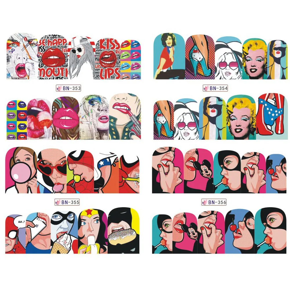 12pcs-Pop-Art-Slider-For-Nails-Full-Wraps-Water-Transfer-Nail-Art-Sticker-DIY-Lips-Cool (1)