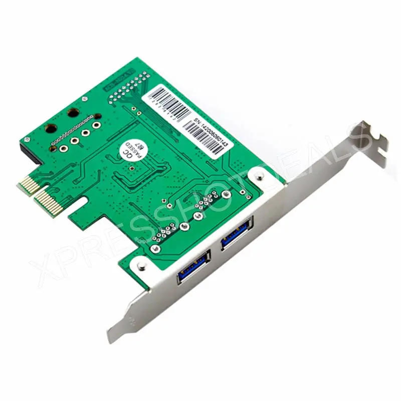 PCI-E USB 3,0 2 Порты 20-контактный разъем 15-pin SATA Мощность w/низкий профиль кронштейн