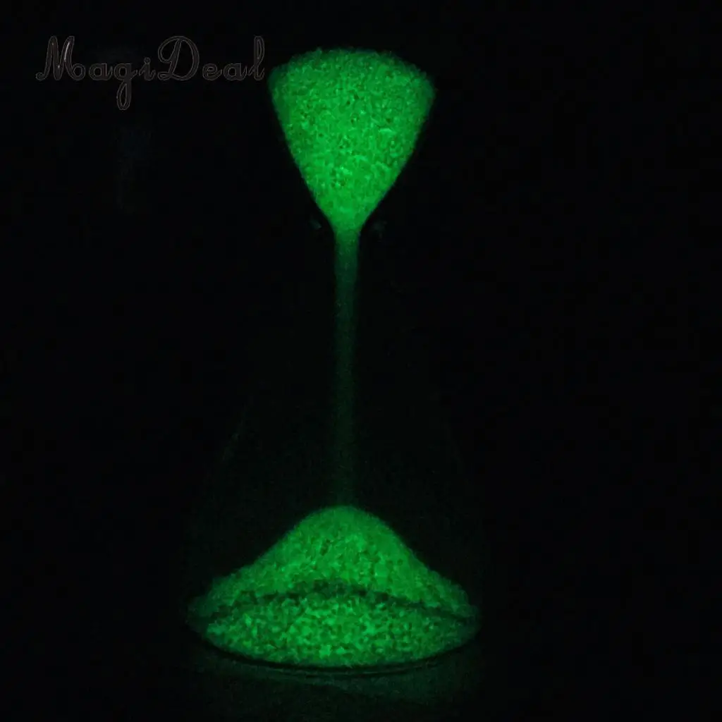 MagiDeal 1 Minutes Crystal Glass Hourglass Sand Timer Clock Home Desk Decor Kids Toy Xmas Gift Glow at Night