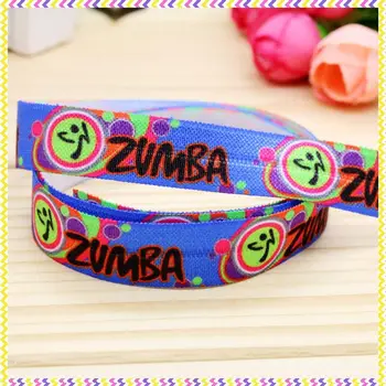 

5/8 inch Free shipping Elastic FOE dance printed headband headwear diy hair band wholesale OEM H4070