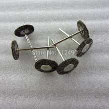 100 шт коричневая щетинная щетка, зубная полировальная щетка, смонтированный полировальный гравировальный шлифовальная щетка, остроконечные чистящие отделочные щетки