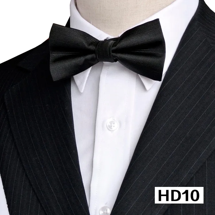 Solid Black Navy Blue Gray Grey White Red Tuxedo Mens Bow Tie Pre-tied 100% Silk Adjustable For Men Free Shipping Wholesale