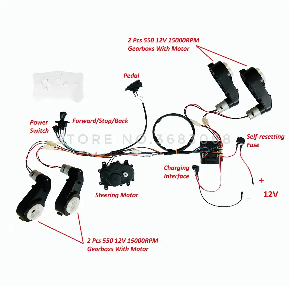 12v power wheels with remote control
