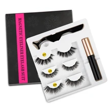 3 пары, 5 магнитных накладных ресниц и магнитная жидкая подводка для глаз, 3D накладные ресницы и пинцет, набор магнитных ресниц для наращивания