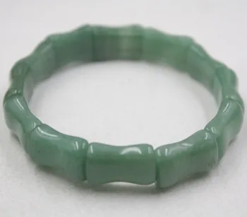 

Real Aventurine Bangle Smooth Green Bamboo Festival For Women Mother Gift 11mmW