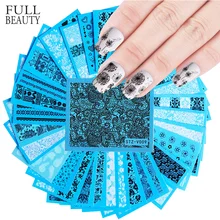 40 шт Черный Белый кружевной цветок наклейки наборы DIY талисманы слайдер Сексуальная переводная татуировка полный Фольга Инструмент для ногтей CHSTZV001-048