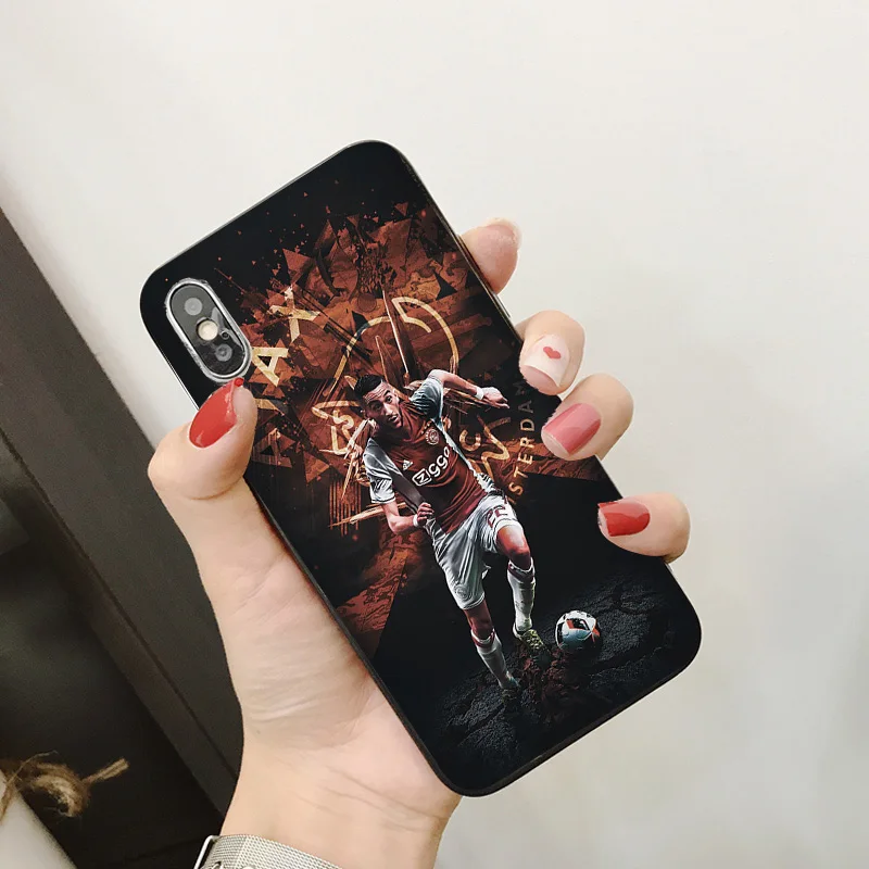 Yinuoda Ajax Team Phone Case Frenkie de Jong For iphone Case Shell DIY Picture Soft TPU Cover X XR XS MAX 7 8 7plus 6 6S 5S SE