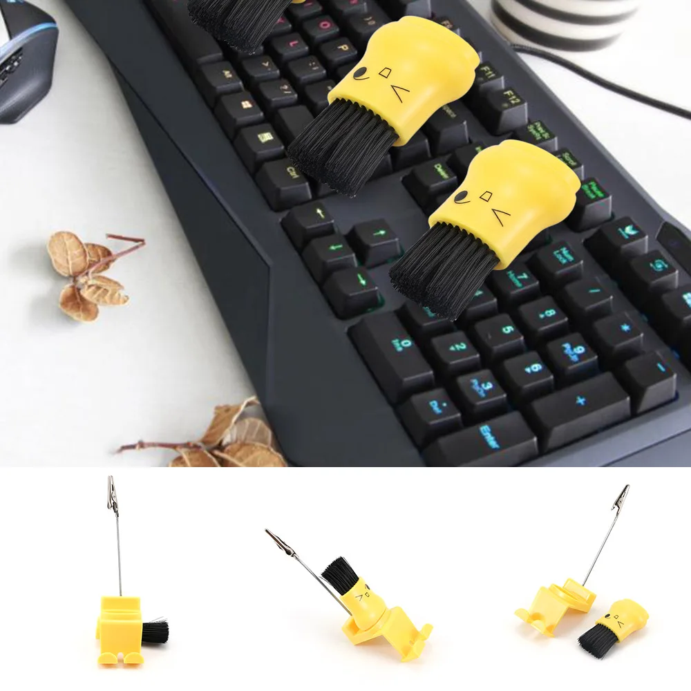 

New Features Desktop Keyboard Brush Vacuum Cleaner Cartoon Mini Dust Collector Home Computer Keyboard Cleaning Brush Tool Brush