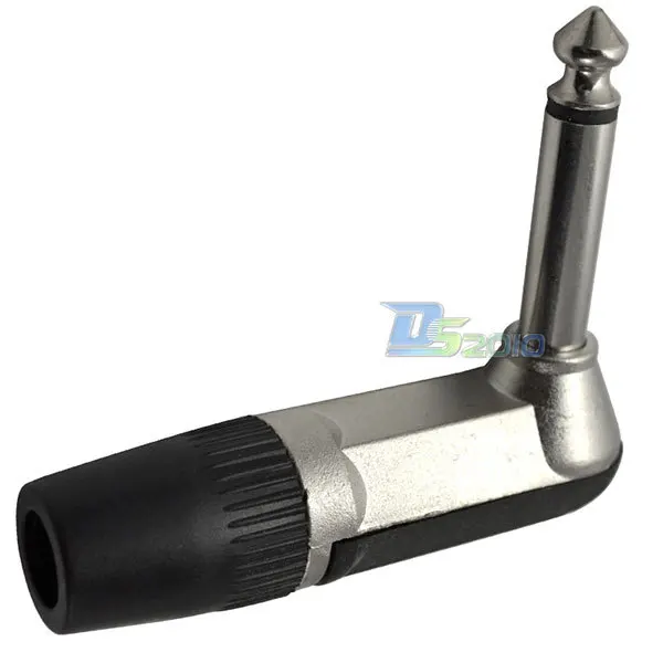 

High Quality1/4 6.35mm Mono Speaker Right Angle Guitar Phono Plug Connector Cable Adapter