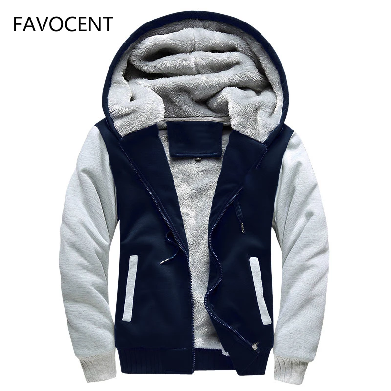 US/EU SIZE Super Warm Hoodies Sweatshirts for Men Winter Thick Fleece