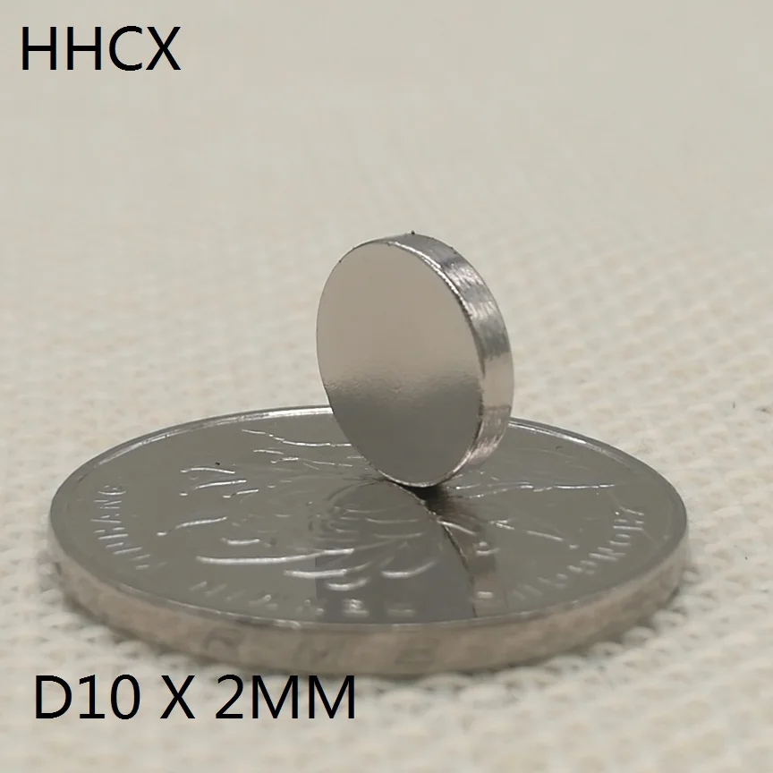 100 шт./лот дисковый магнит 10x2 мм N35 Сильный диск NdFeB редкоземельный магнит 10*2 неодимовые магниты 10 мм X 2 мм