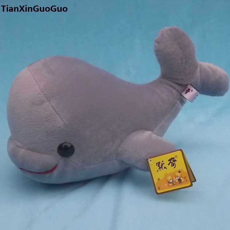 about 23cm gray dolphin plush toy,soft doll baby toy birthday gift