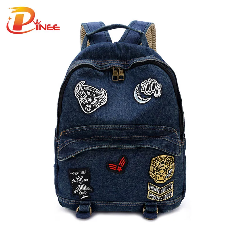 Japan and Korean Style Denim font b Women s b font font b Backpack b font