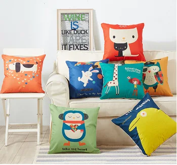 

1PC Tower Series Cotton Linen Cushion with Core Throw Pillows Car Sofa Office Back Baby Room Decorative 45*45cm OU 036