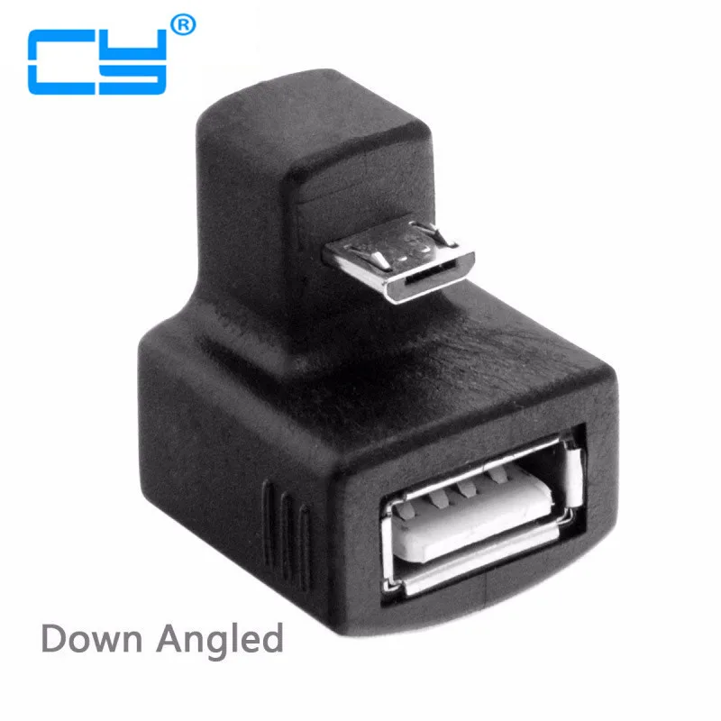 

Right down Angled Micro USB V8 OTG to USB 2.0 Female Extension Adapter Adaptor connector for Cell Phone & Tablet USB flash drive