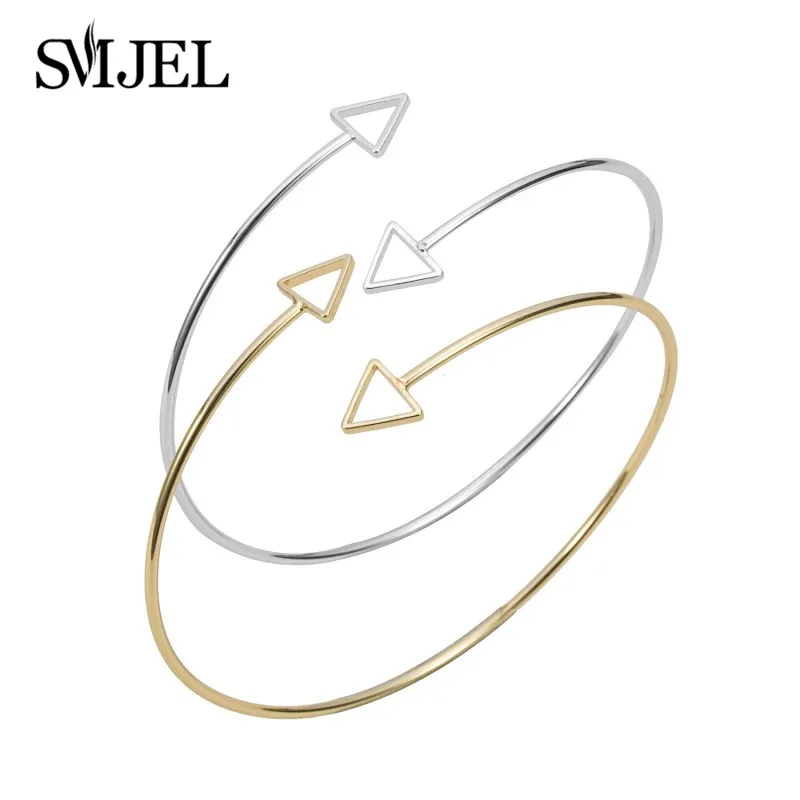 Smjel Новый минималистичный треугольный браслет ювелирное изделие для женщин