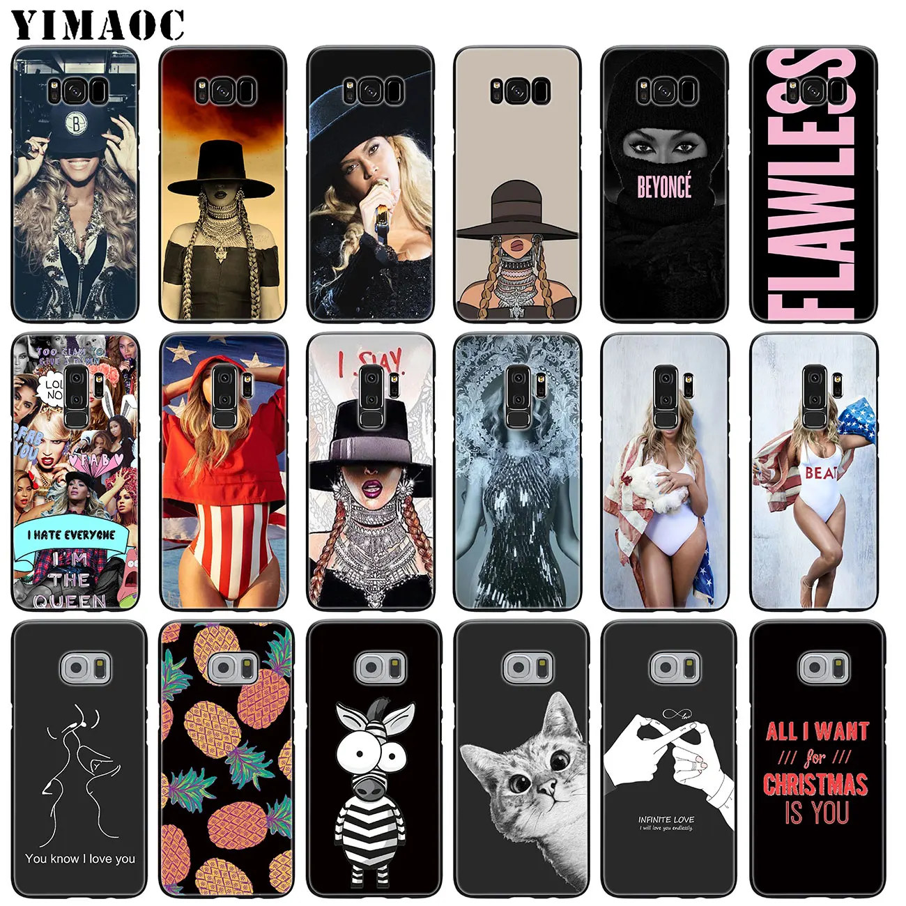 Мягкий силиконовый чехол YIMAOC Beyonce для Samsung Galaxy S10 Plus S9 S8 S6 S7 Edge S10e из ТПУ с черным