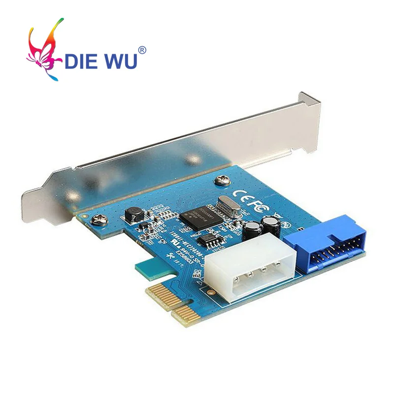 DIEWU PCI-E к USB 3,0 20Pin(19Pin) Материнская плата преобразователя Интерфейс карты расширения ввода/вывода плата ввода-вывода с 4 PIN Мощность питания