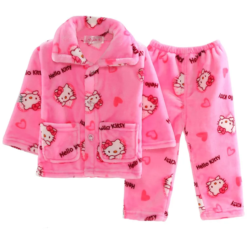Baby Kids Pajamas Set Soft Warm Children Clothes Homewear kigurumi