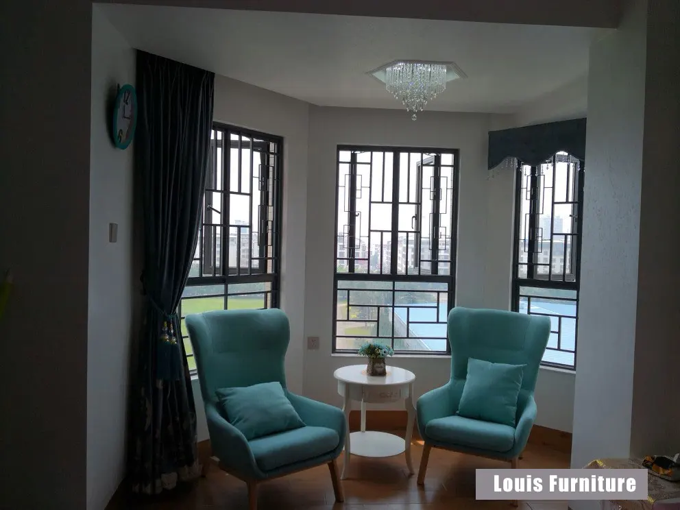 Луи Мода Гостиная стулья скандинавские один простой современный ткань отель Досуг тигр размер бытовой