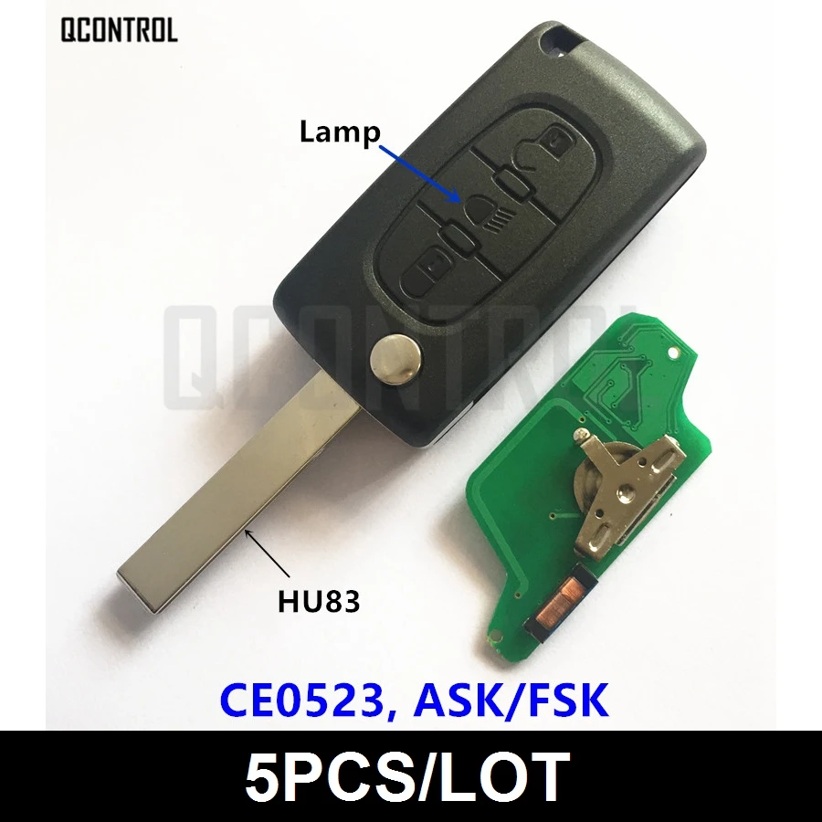 QCONTROL Auto Remote Key for PEUGEOT Car Partner 807 407 308 307 207 CC SW Expert