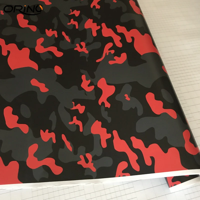 Black Red Grey Vinyl Film Wrap-1