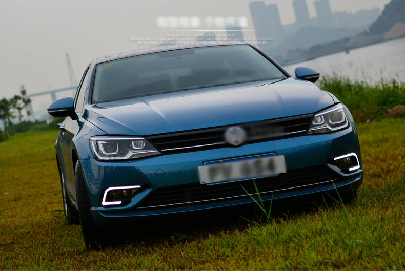 Ownsun Eagle Eyes светодиодный DRL Bi-xenon проектор линзы фары для VW Lamando