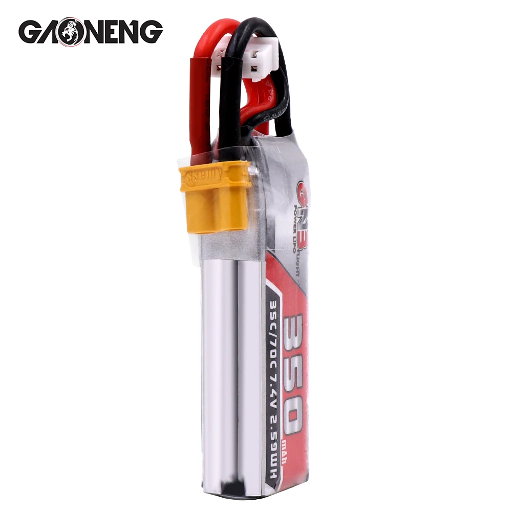 2 шт Gaoneng 350mah 7,4 V 35C/70C 2S Lipo батарея с XT30 или JST разъем для Beta75X ESKY DLG1000 F300BL DTS130 крошечные Whoop Дрон