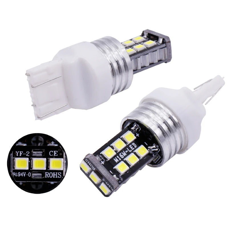 RXZ 2pcs T20 W21/5 W 7443 7440 W21W 2835 15SMD 7444NA LED Per Segnale di Girata Luci di Coda luci Dei Freni Luci Canbus DC 12V Nessun errore