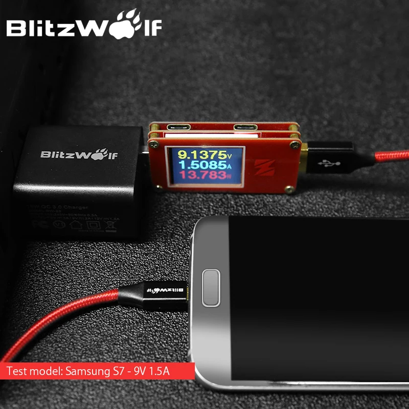 Micro USB кабель BlitzWolf Android для передачи данных 2.4A мобильный телефон зарядного