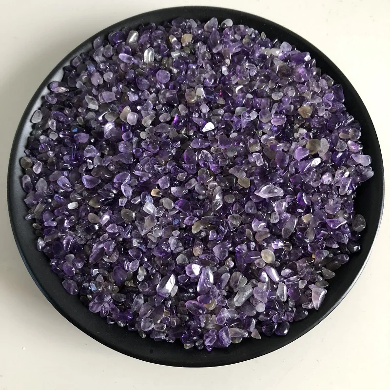 

50g Natural amethyst gravel Tumbled stone Crystal Healing stone magnet feng shui Natural stones and minerals