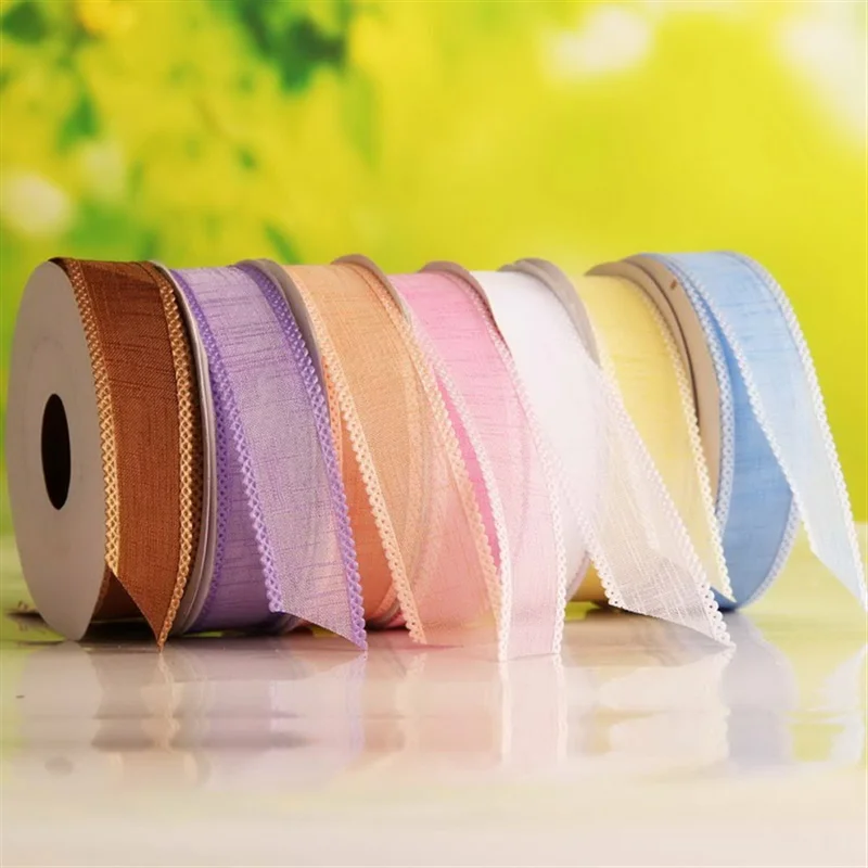 Buy 1Roll 1" 25MM Width Organza Sewing Ribbon Handmade