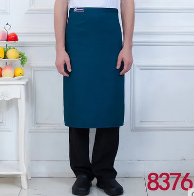 Женская униформа для шеф-повара, унисекс, кухонный поварский фартук, вода и грязное превосходство, ресторан, официант, рабочая половина юбки, один размер - Цвет: blue