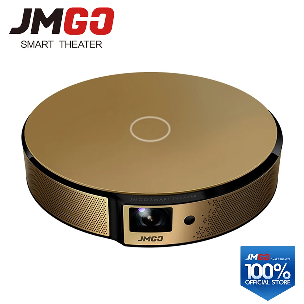 JMGO E8, HD Projector, 750 ANSI Lumens Smart Beamer, Built-in Android, WIFI, Bluetooth Speaker. HDMI, USB, Support 1080P LED TV