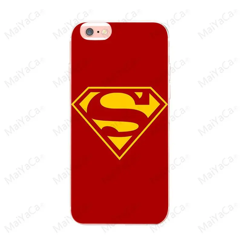 MaiYaCa Superman s equals hope for iphone X XS XR 5 5S SE case TPU Transparent For iphone 8 8plus 7plus Ultra Thin Silicone case - Цвет: 9