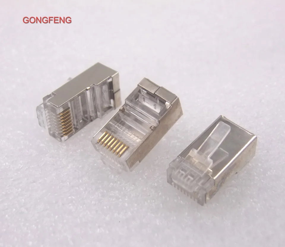 GONGFENG 500 шт. Новый горячий разъем RJ45 8P8C через отверстие более 5 видов защиты